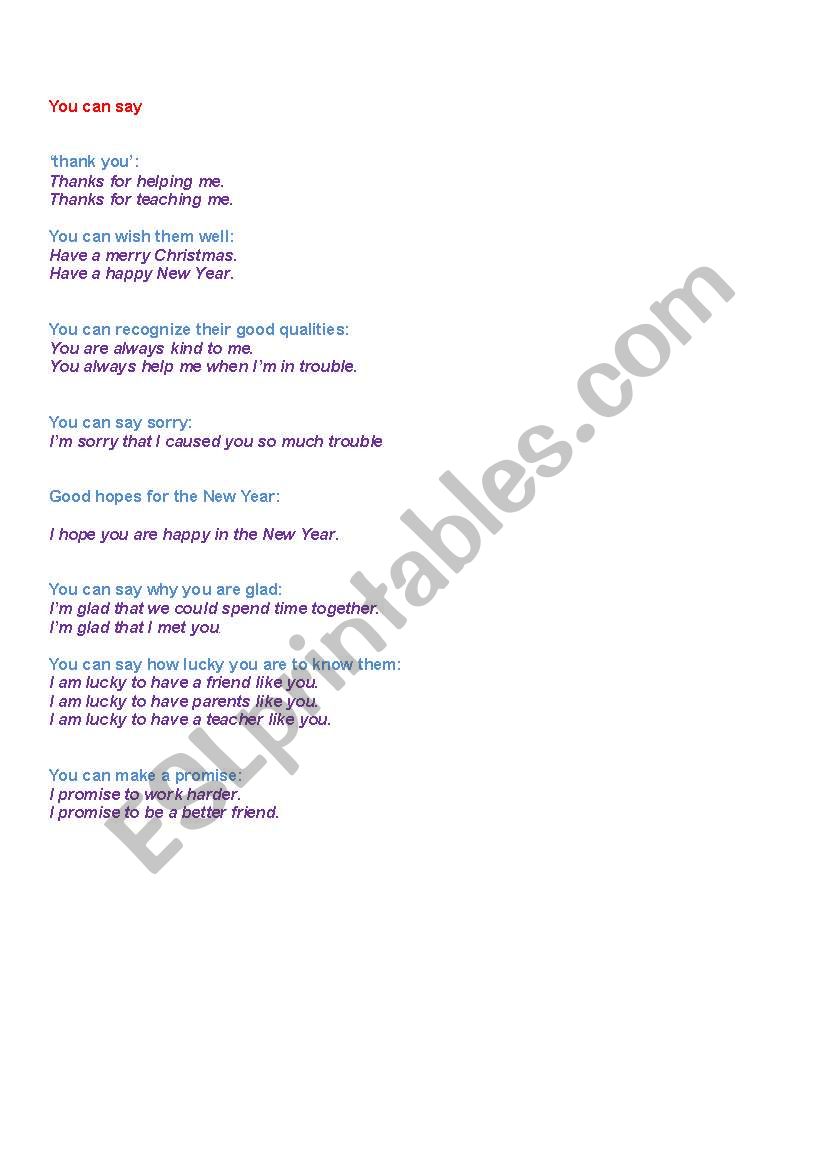Christmas card phrases( to be given with christmas cards.. separate file)