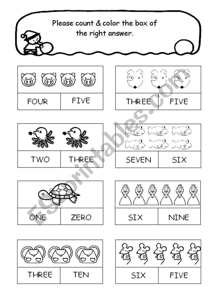 Count & Color worksheet