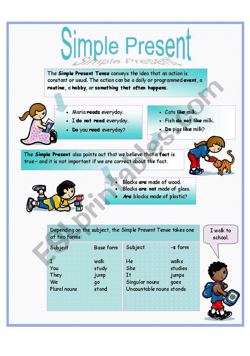 Simple Present Tense worksheet