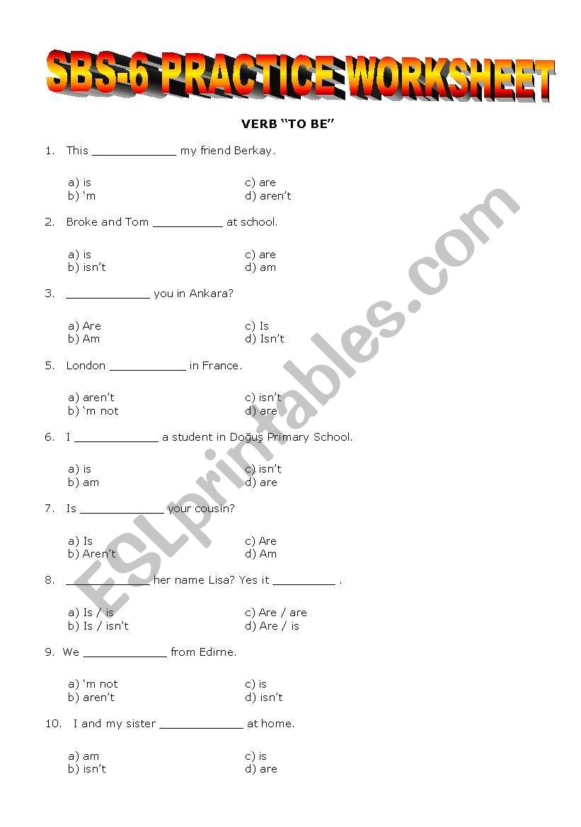 YEAR 6 SBS WORKSHEET 1 worksheet