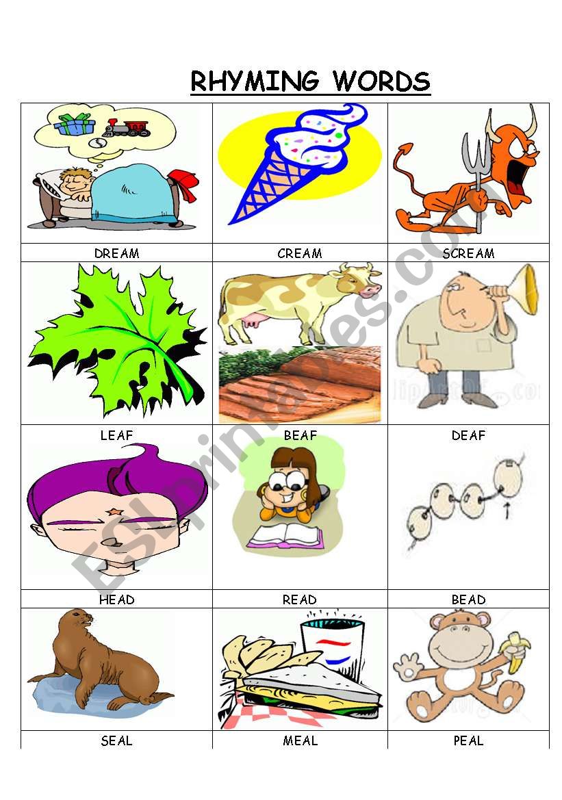 RHYMING WORDS 5 worksheet