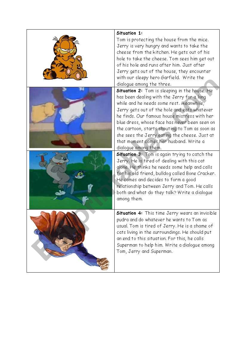 tom and jerry worksheet