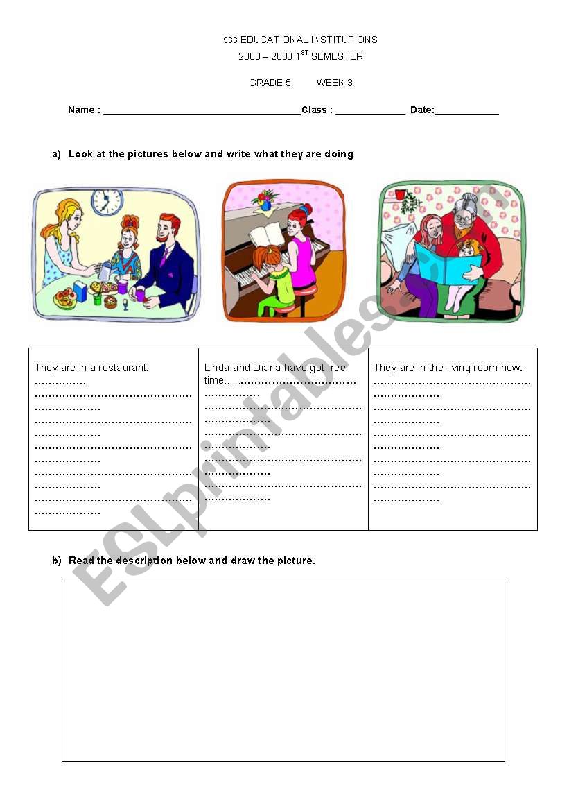 present cont.  worksheet