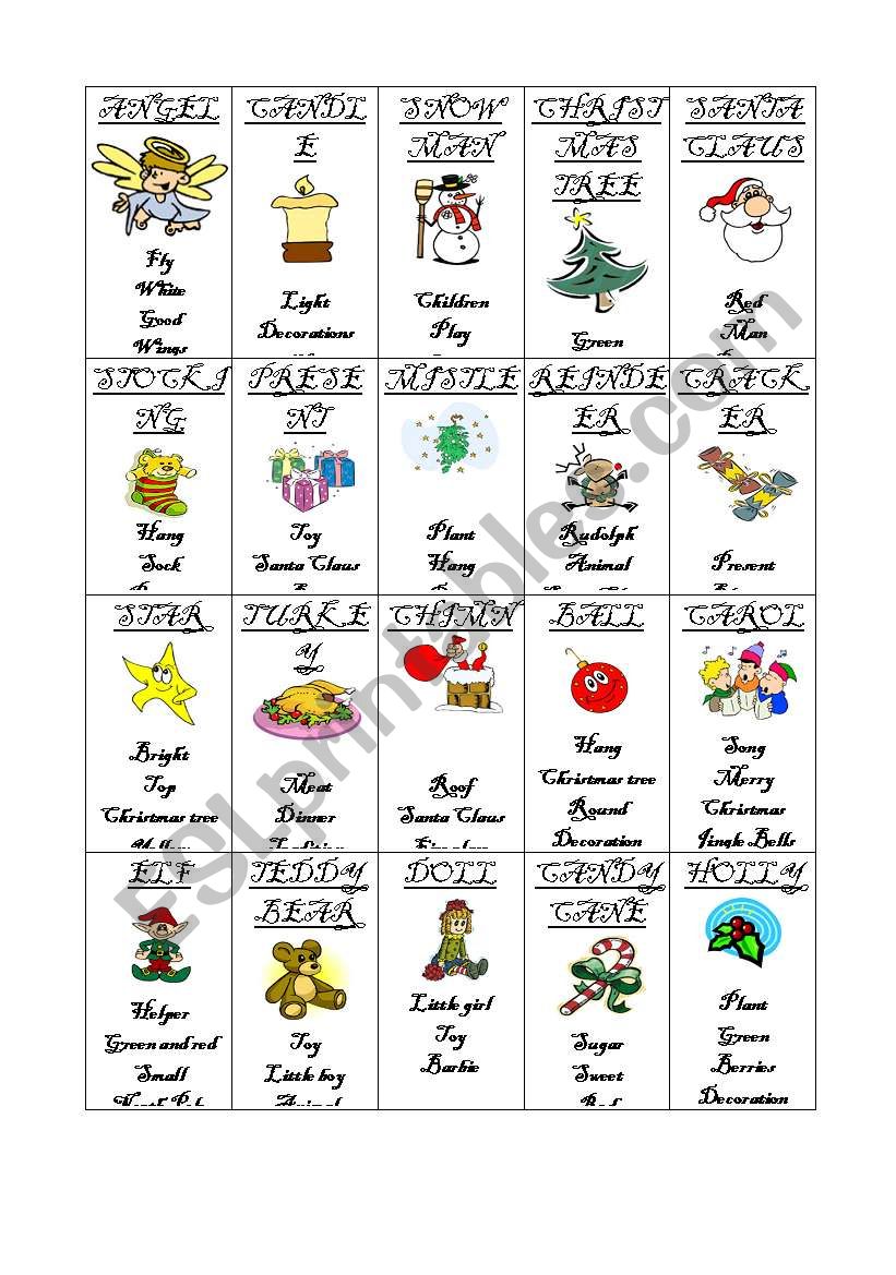 A taboo on Christmas worksheet