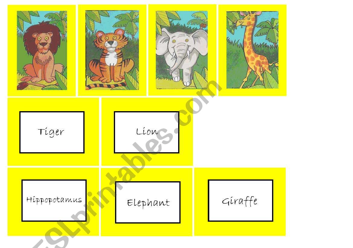 Tha jungle memory 1 worksheet