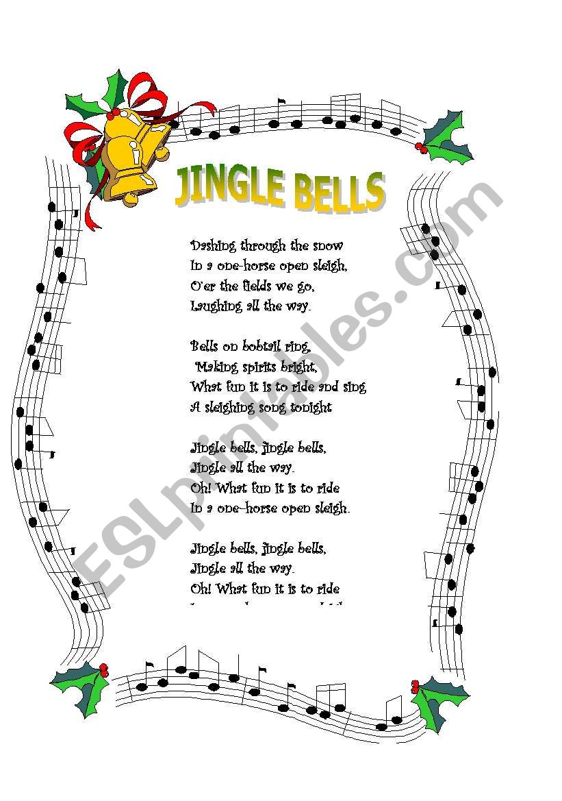 Jingle bells worksheet