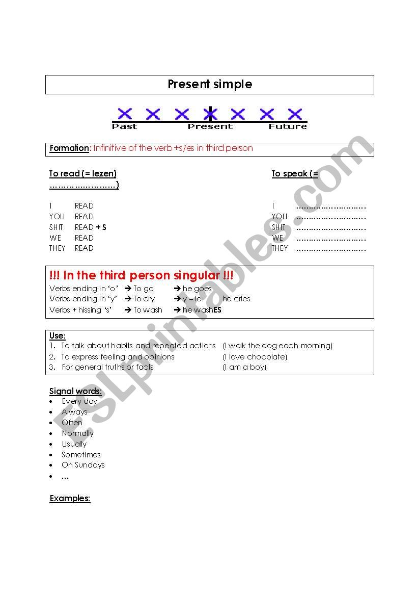 Grammar: Schemes  worksheet