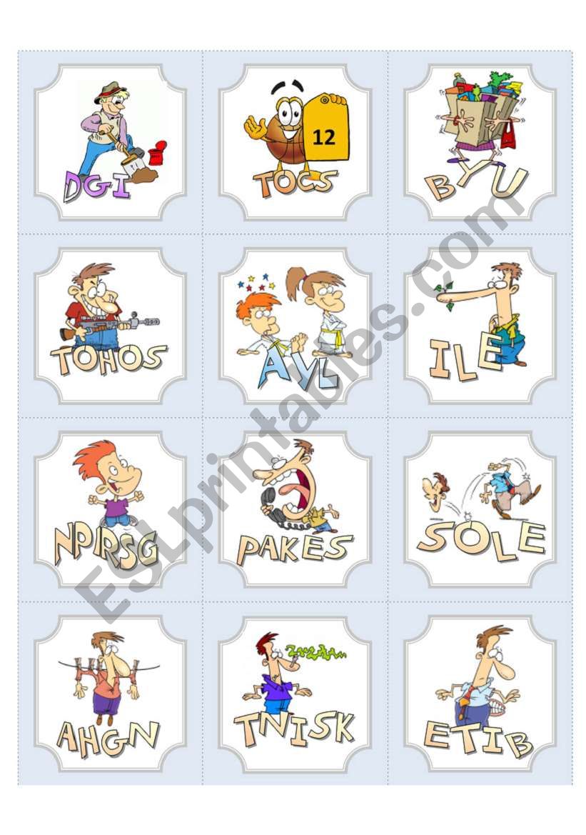 Irregular Verbs Flash Cards 8 worksheet