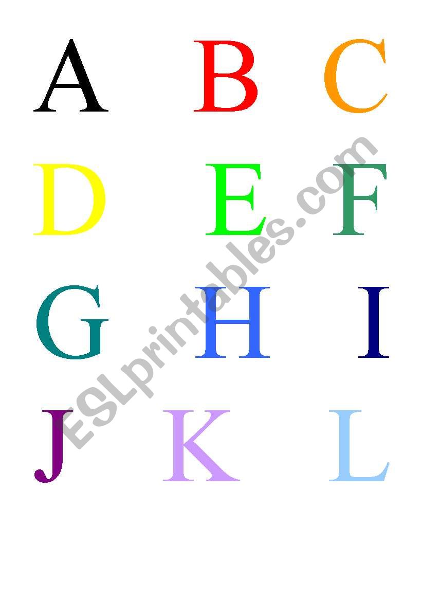 English Alphabet worksheet