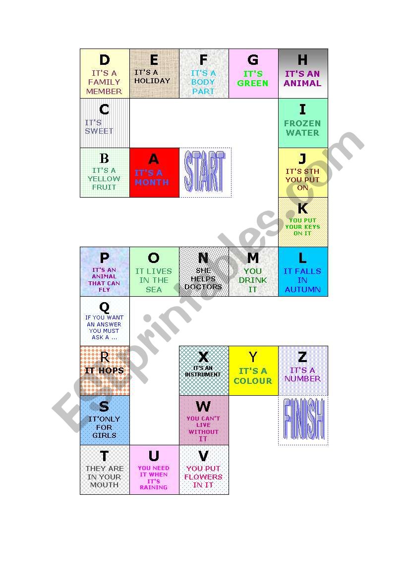 GAME worksheet