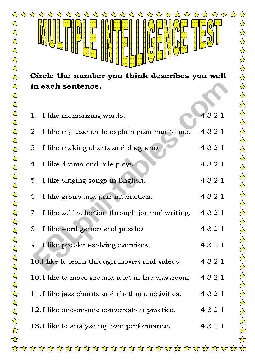 multiple-intelligence-test-with-keys-esl-worksheet-by-chatina25