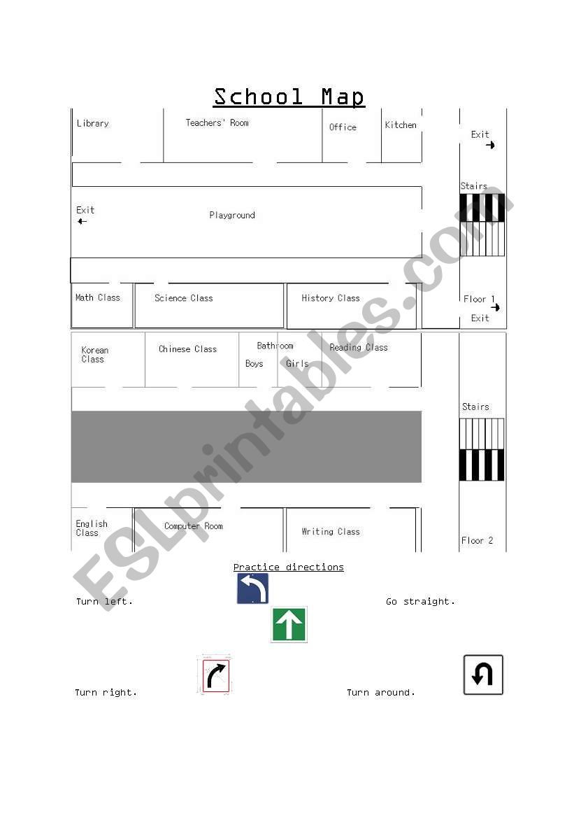 School Map worksheet