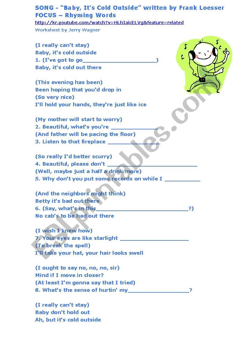 Baby, Its Cold Outside worksheet