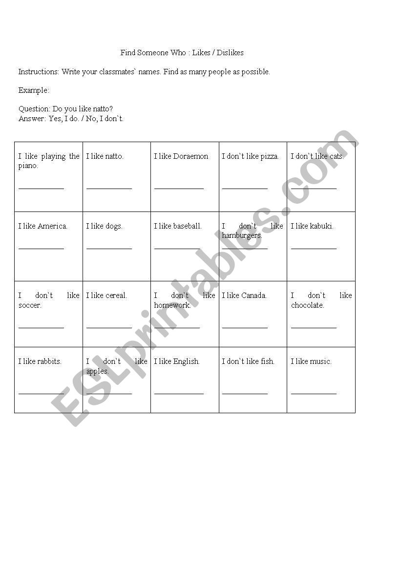 Interview worksheet