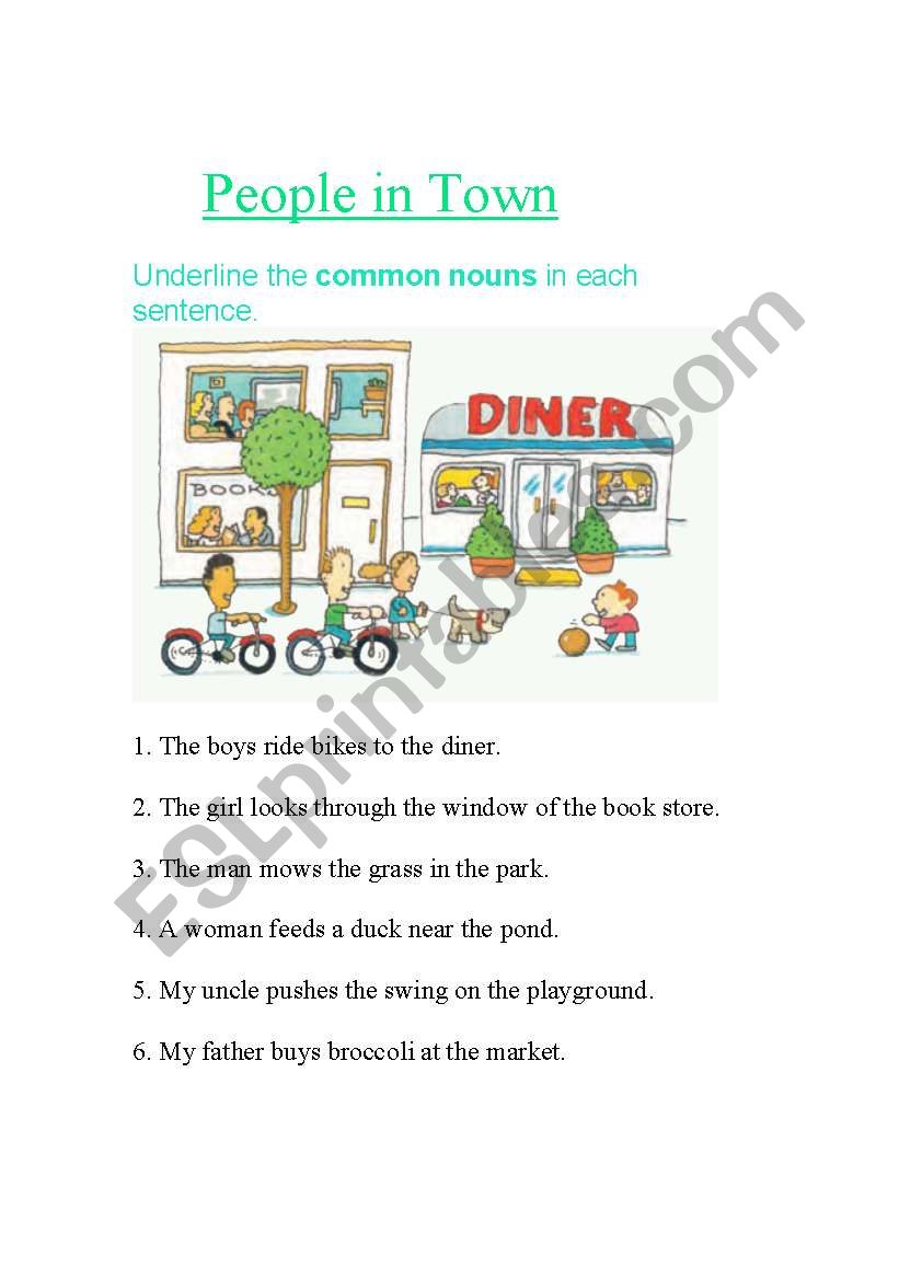 Common Nouns worksheet
