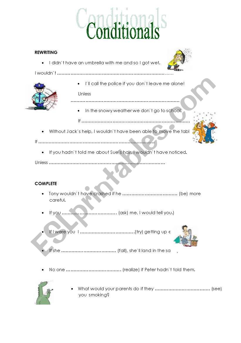 CONDITIONALS worksheet