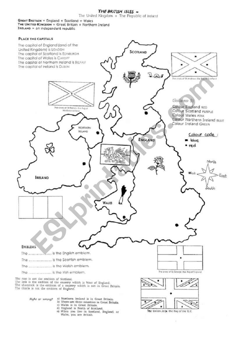 The British Isles worksheet