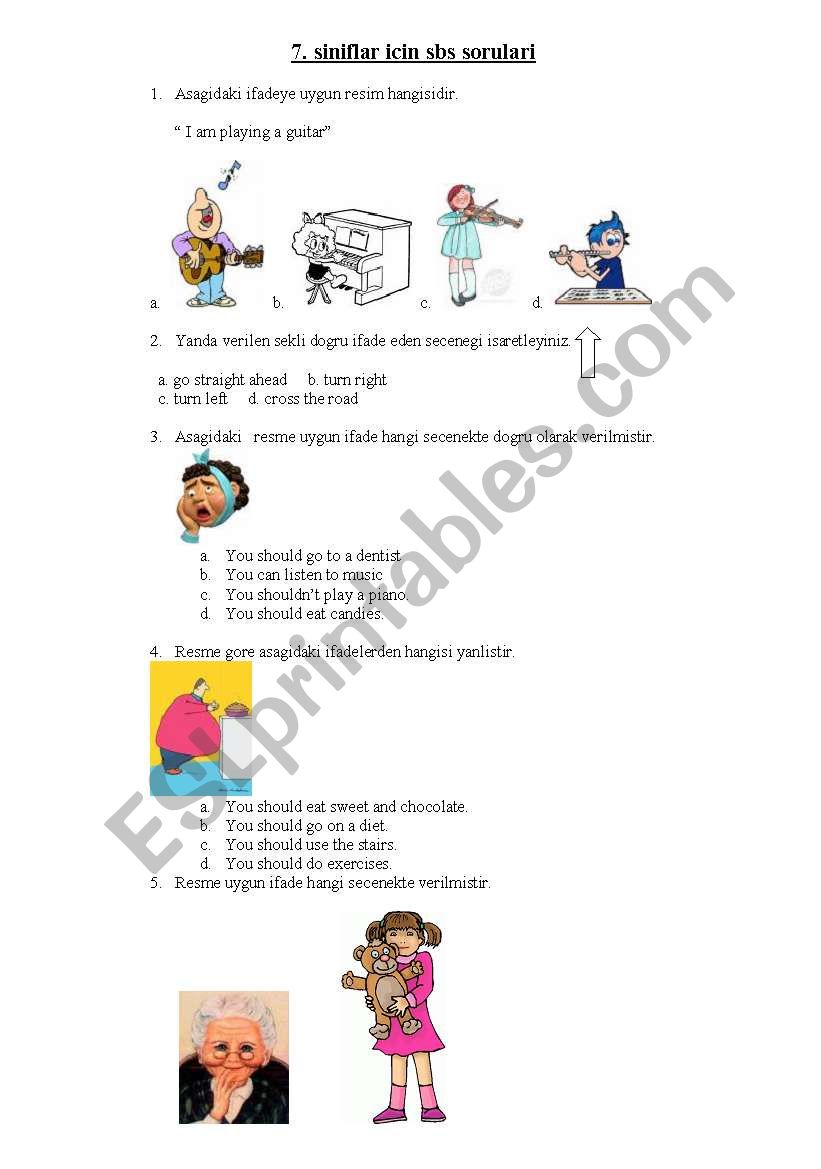 sbs questions for the 7th classes