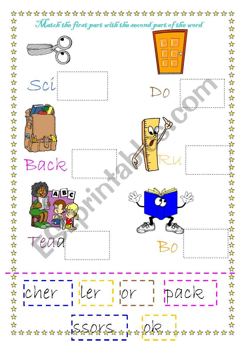 CLASSROOM OBJECTS worksheet