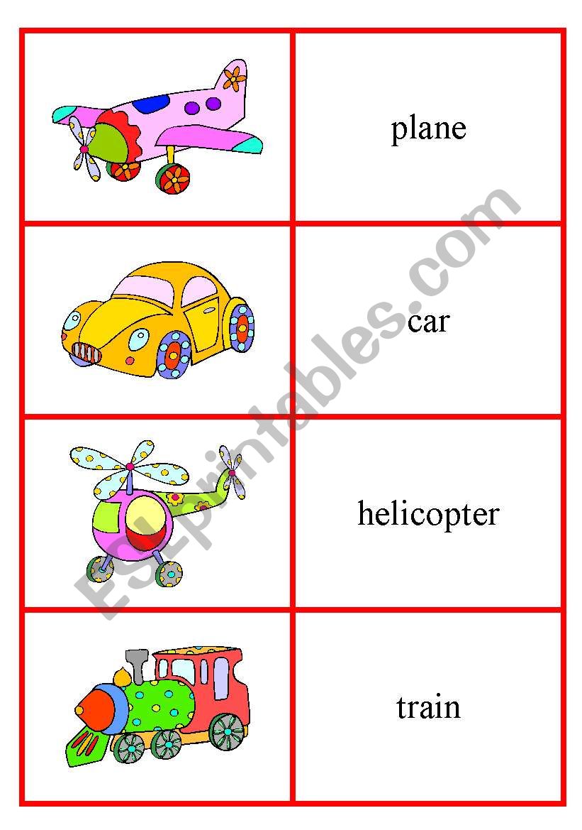 toys domino cards 2/3 worksheet