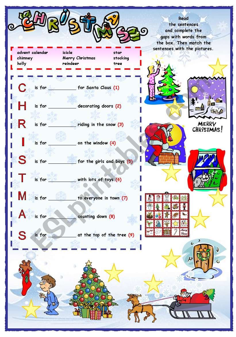 Christmas ESL Worksheet By Mpotb Christmas ESL Worksheet By Mpotb