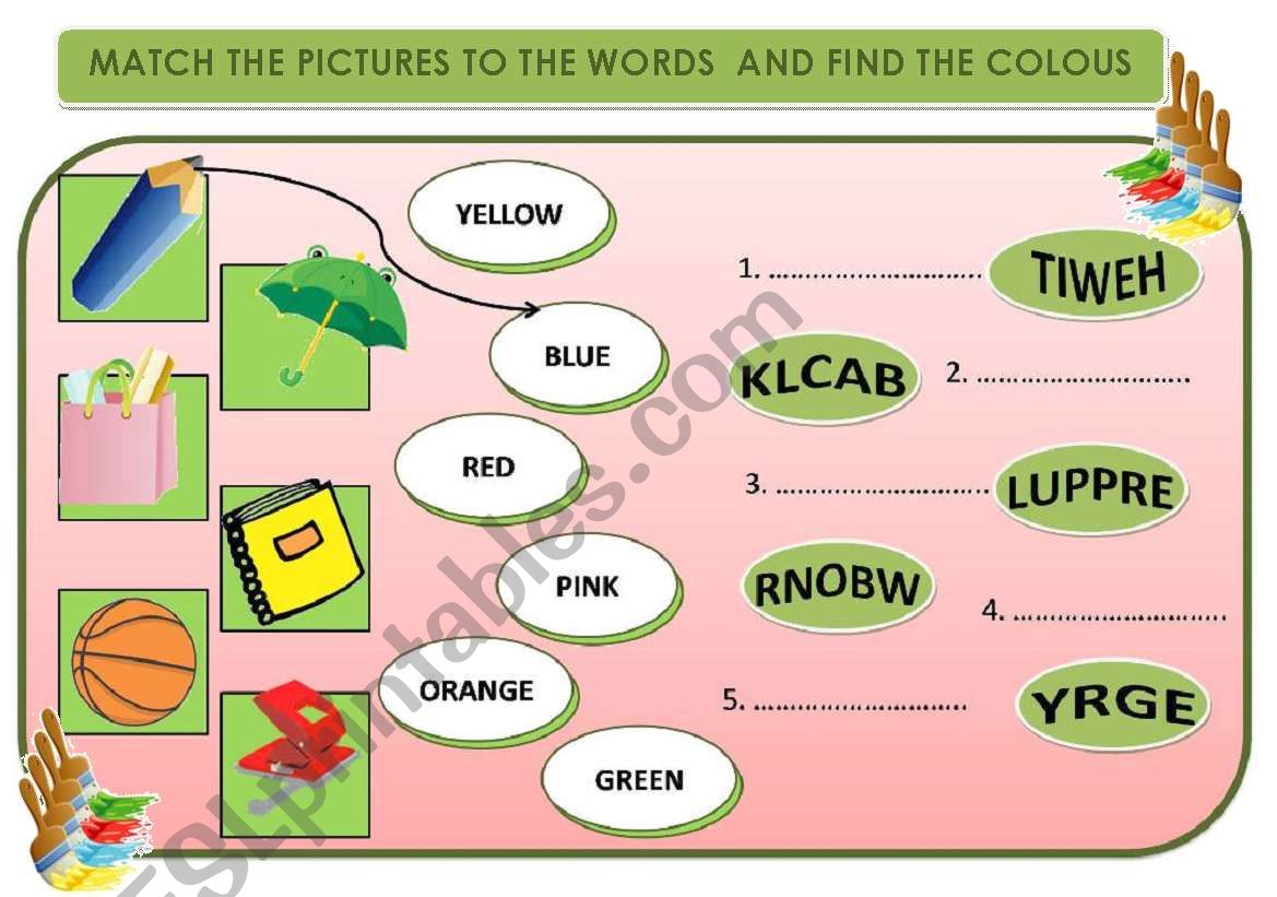 COLOURS worksheet