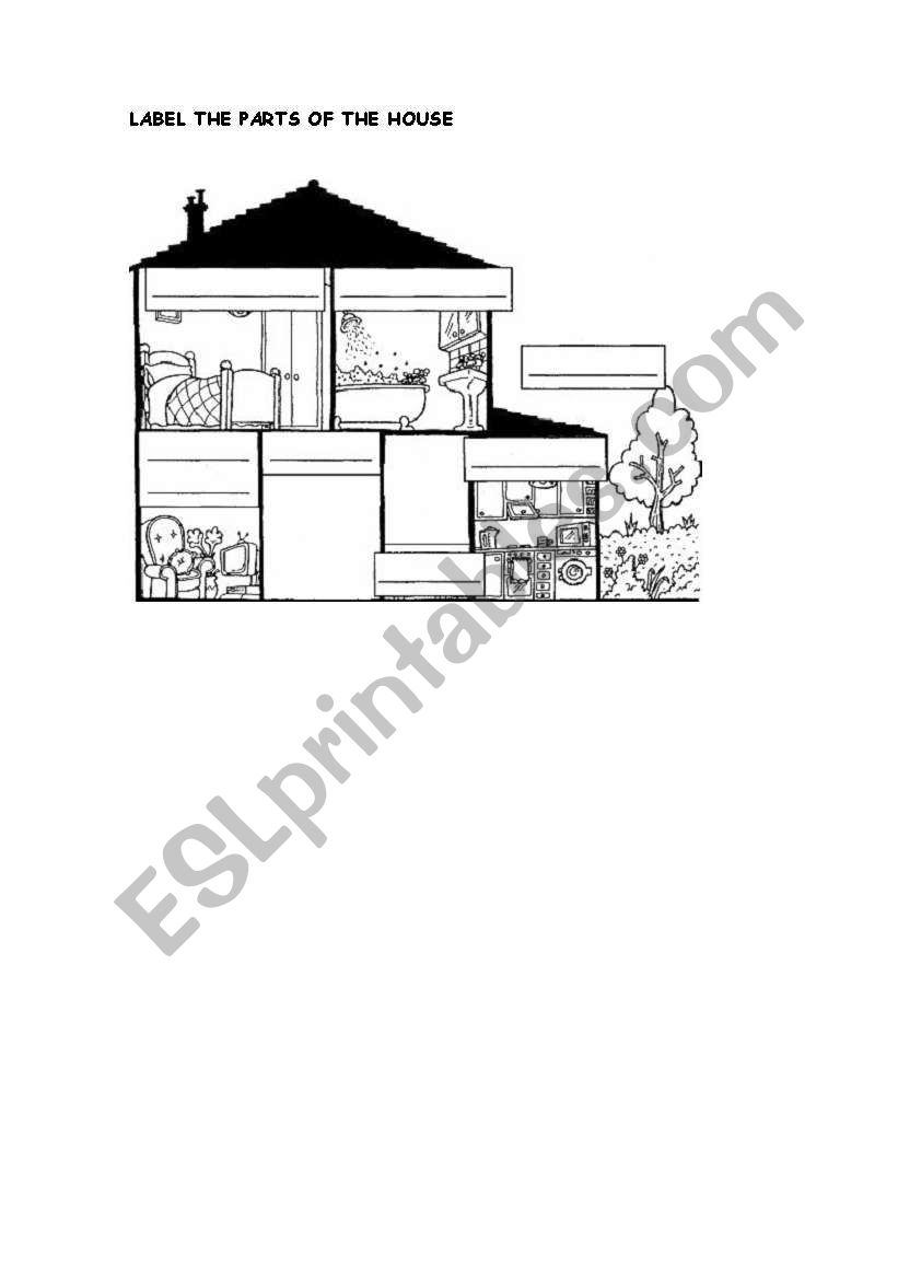 parts of the house worksheet