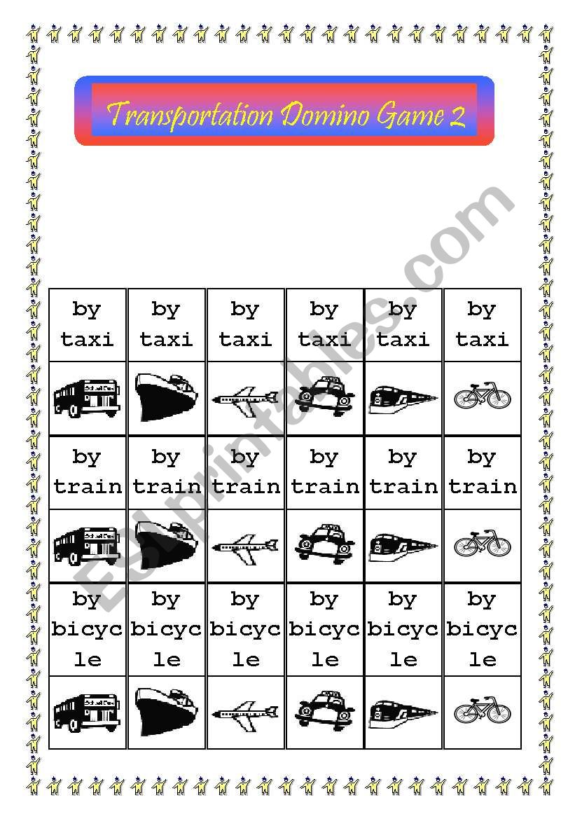 Transportation Domino Game 2/2