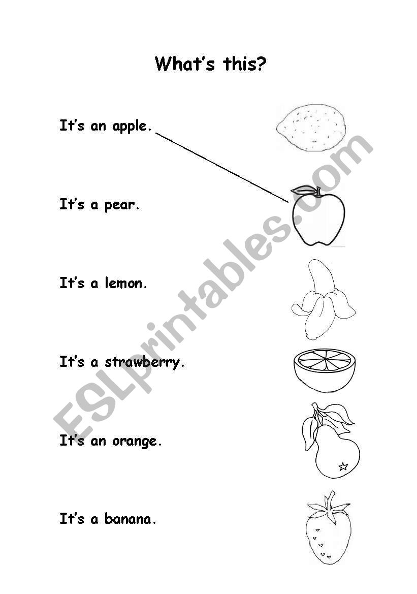 Fruits worksheet