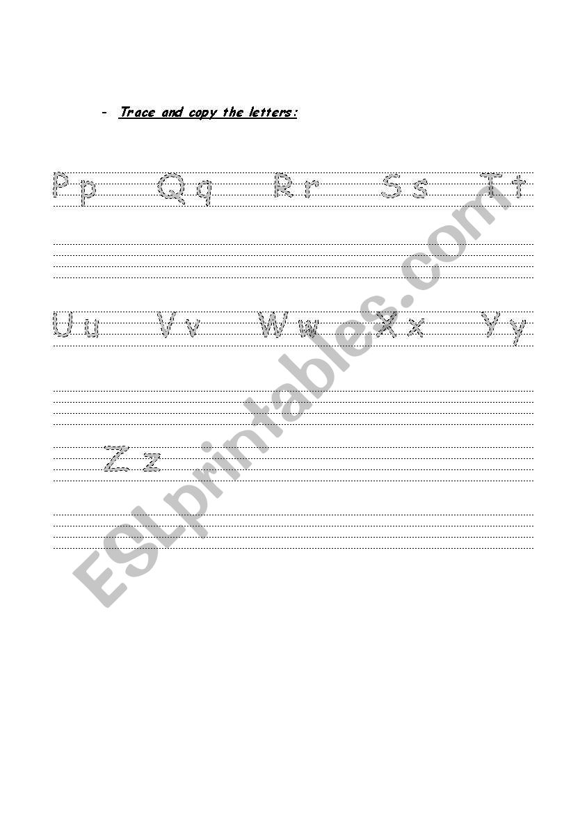 letters worksheet