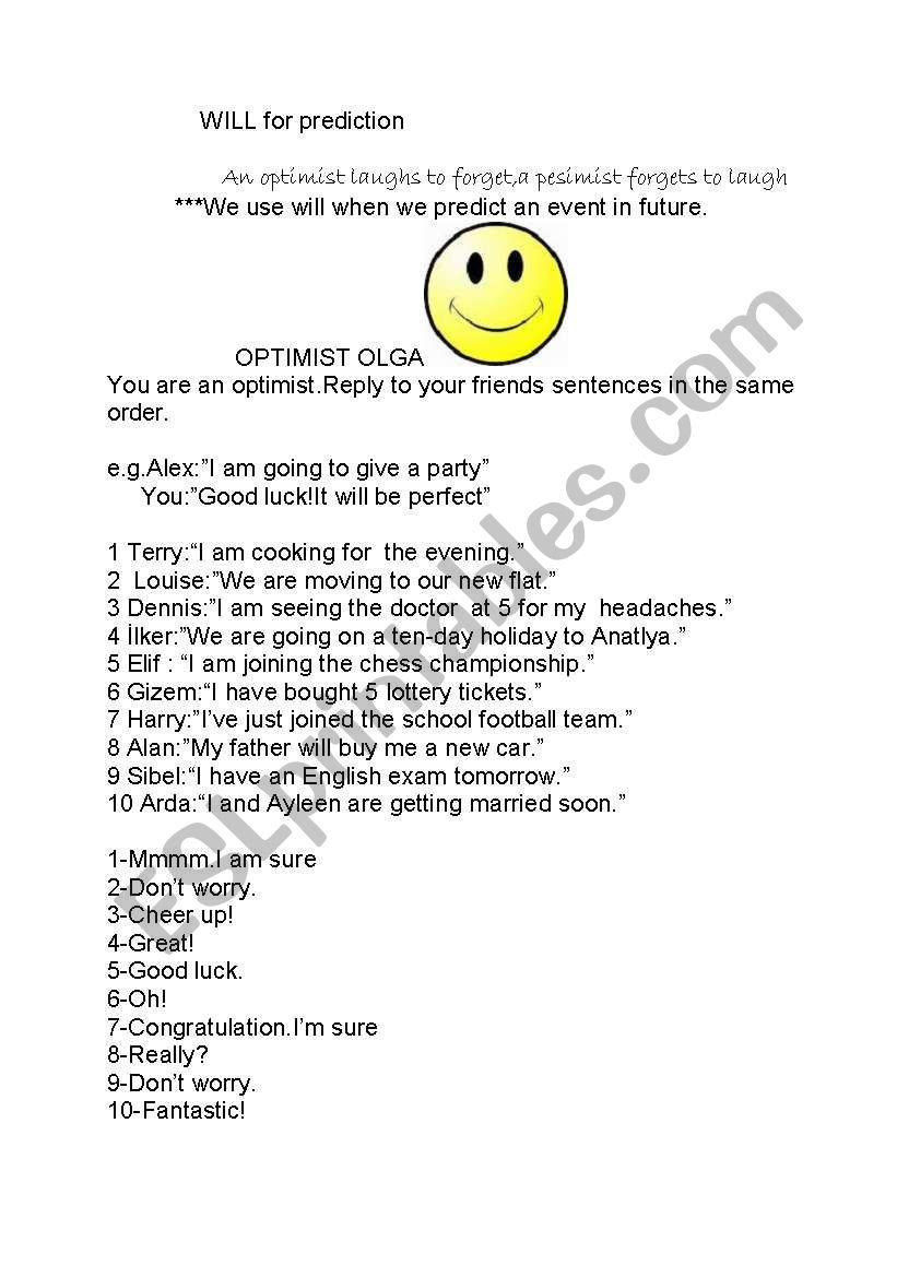 Simple Future Tense worksheet