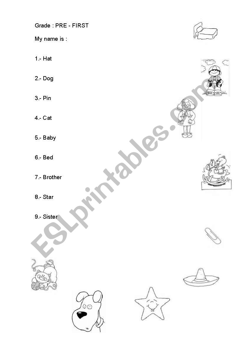 match with a line worksheet