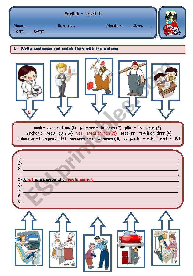 WHAT DO THEY DO? worksheet