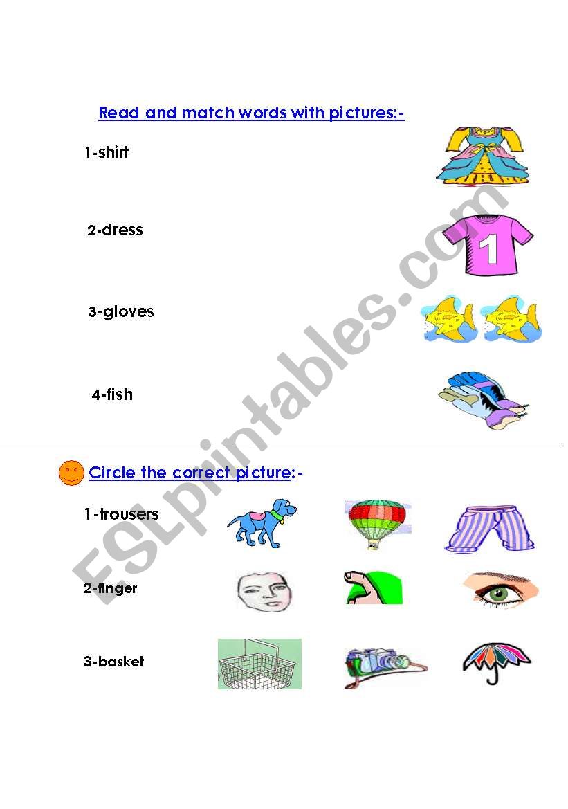 vocabulary worksheet