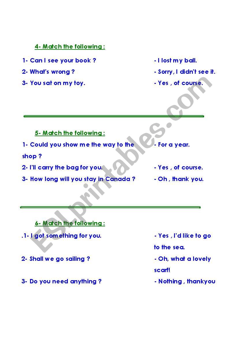 language functions worksheet