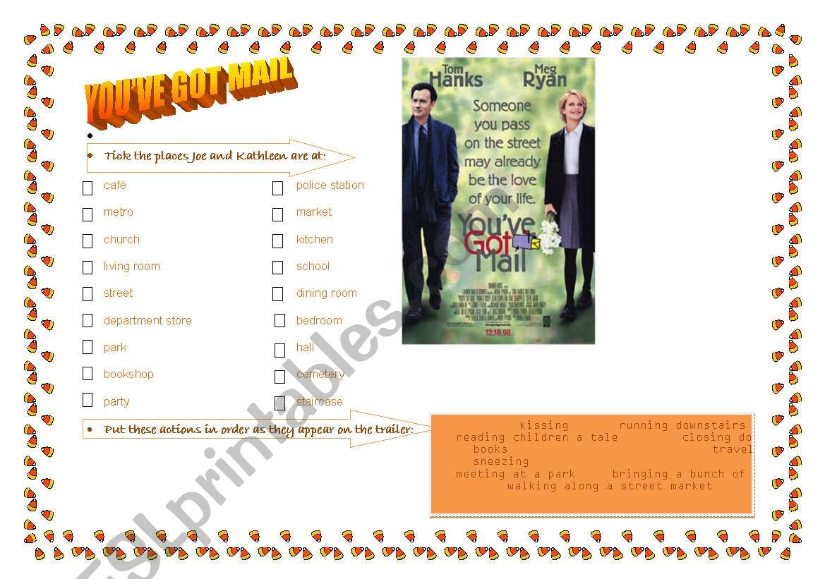 youve got mail. film trailer worksheet