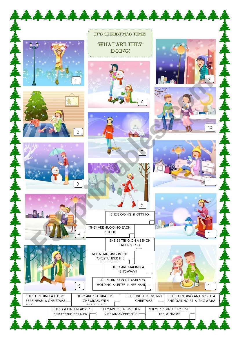 CHRISTMAS CARDS worksheet