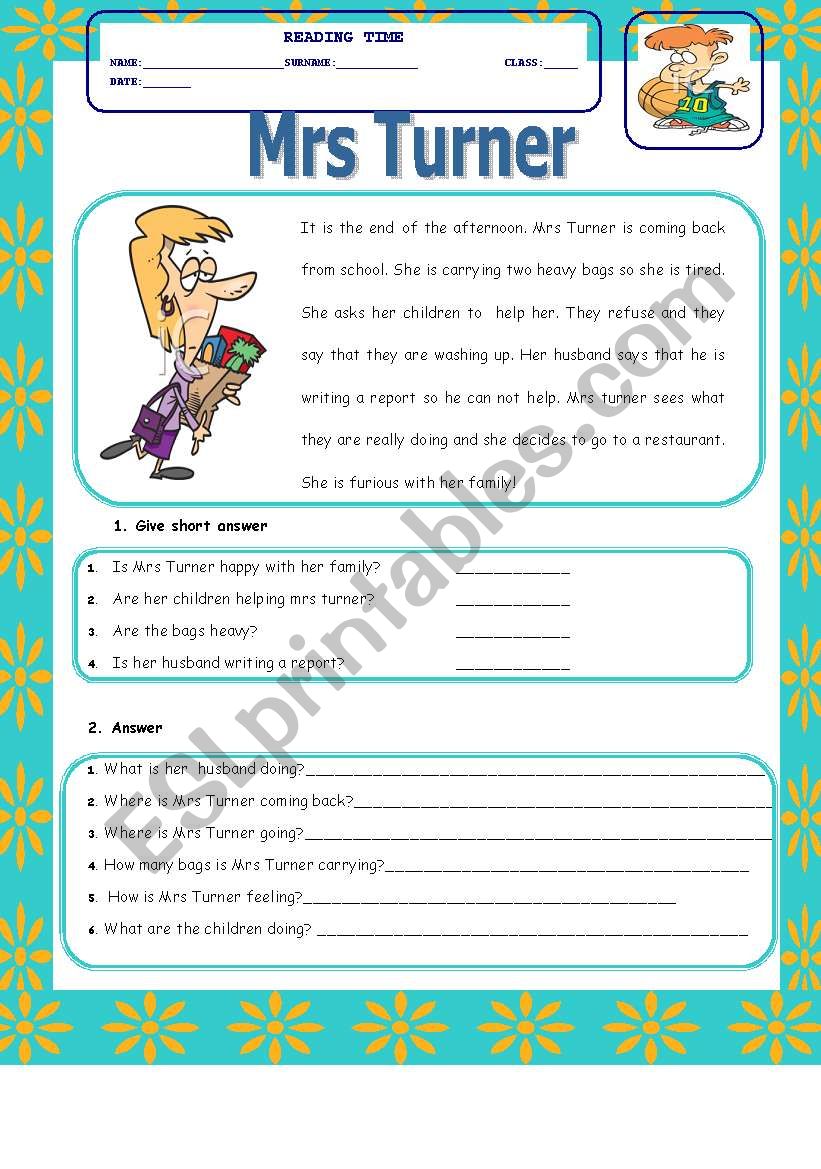 Reading Time worksheet