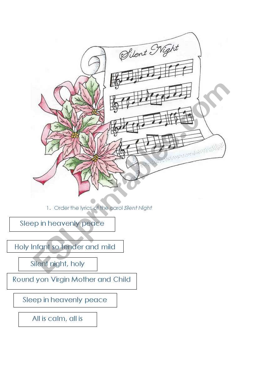 Silent Night worksheet