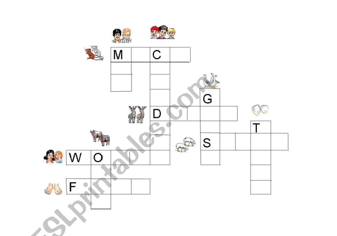 crossword irregular plural nouns