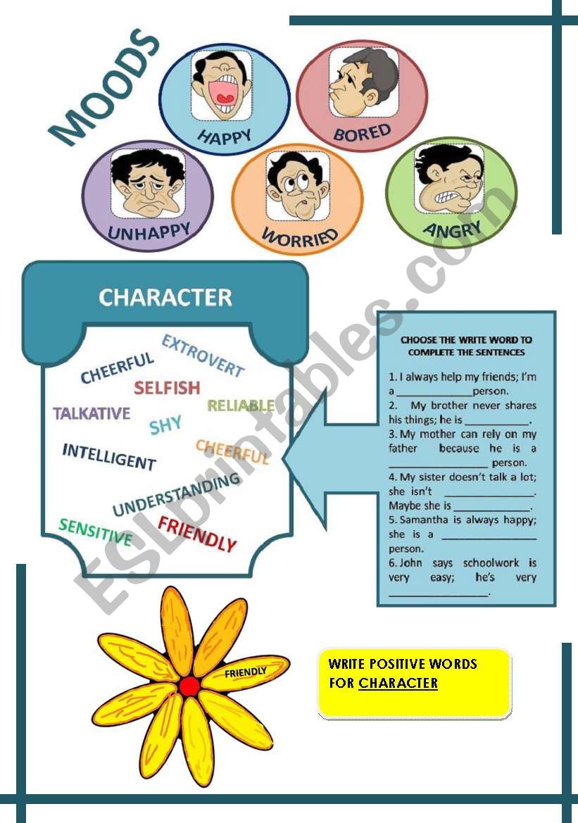 DESCRIBING PEOPLE - MOOD AND CHARACTER