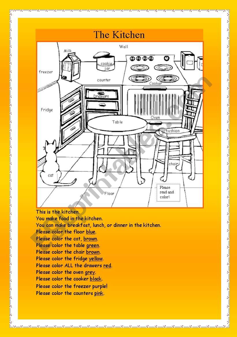 The Kitchen worksheet