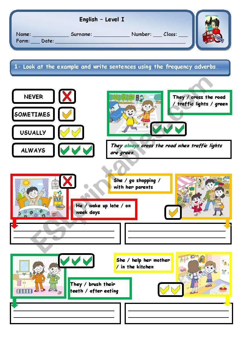 HOW OFTEN DO THEY...? worksheet