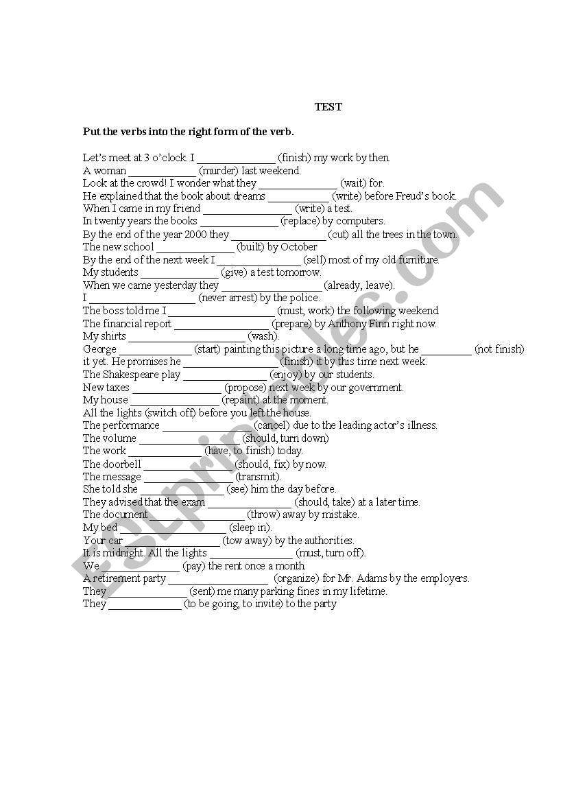 Active or passive? worksheet