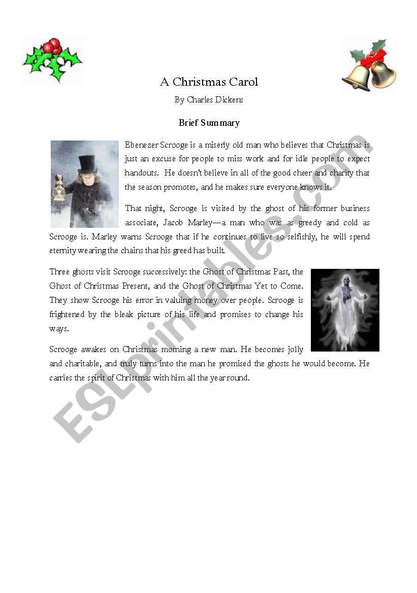 A Christmas Carol - Brief Summary