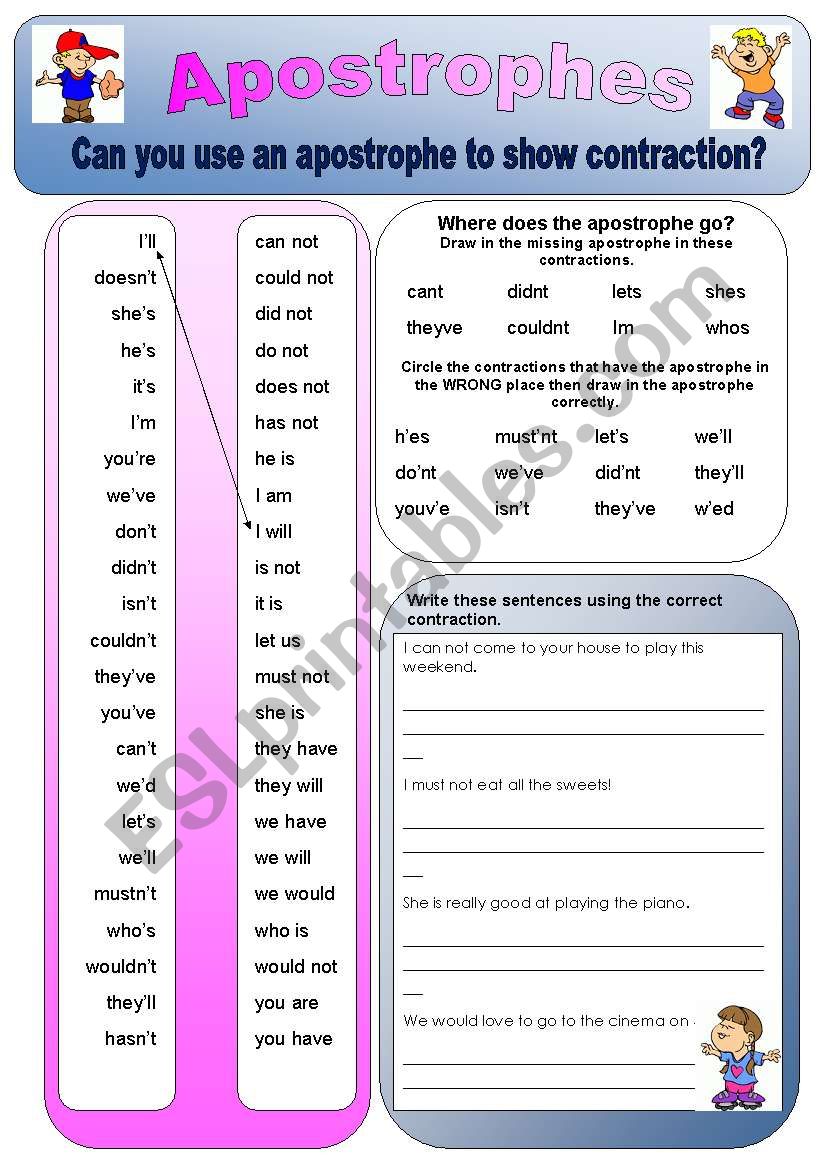 apostrophes-can-you-use-apostrophes-to-show-contraction-esl-worksheet-by-cheezels