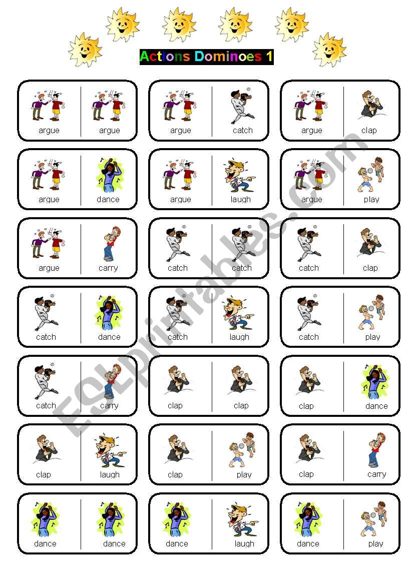 Actions Dominoes 1 worksheet