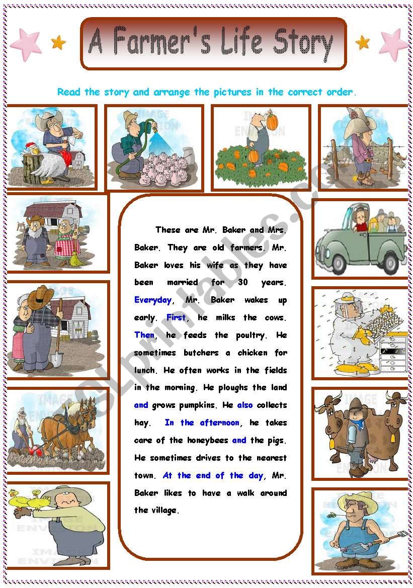 A Picture Story A Farmer s Story ESL Worksheet By Sruggy a-picture-story-a-farmer-s-story-esl-worksheet-by-sruggy