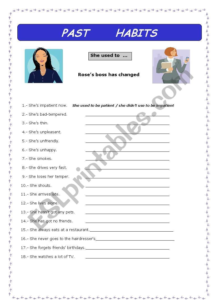 Used to worksheet