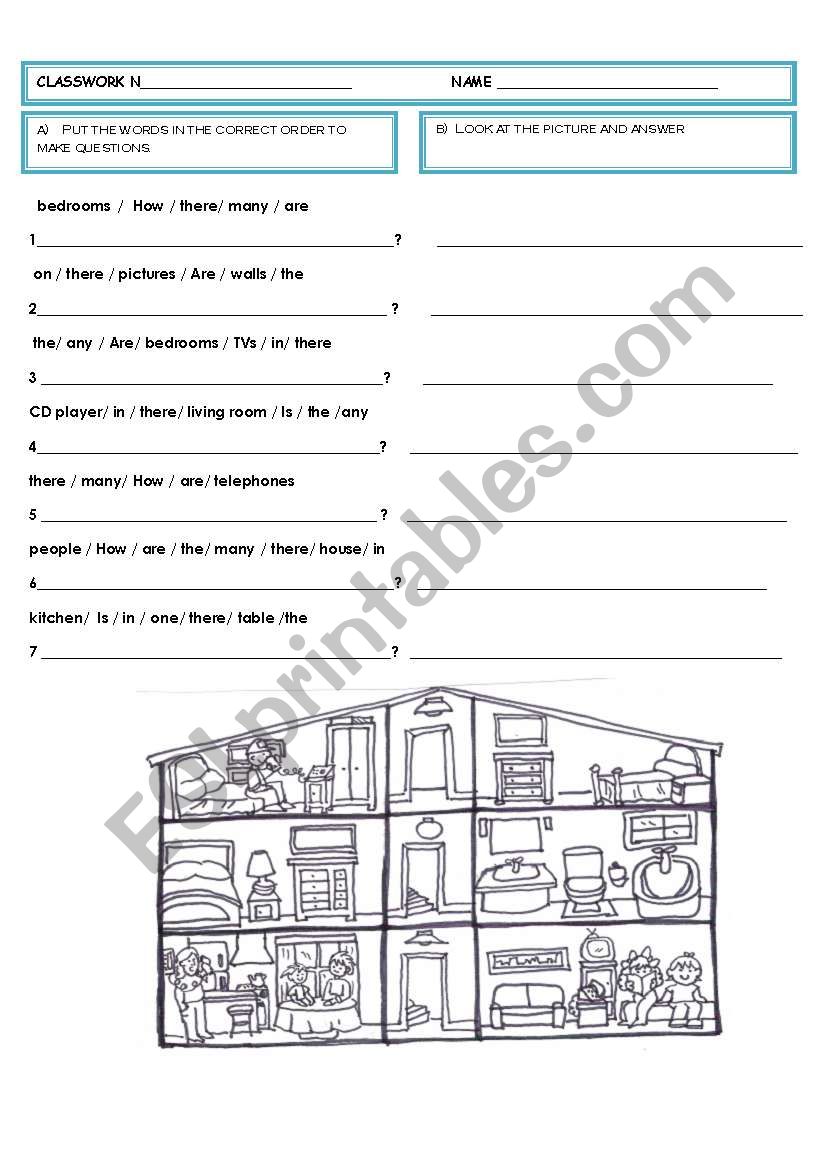 house anatomy worksheet